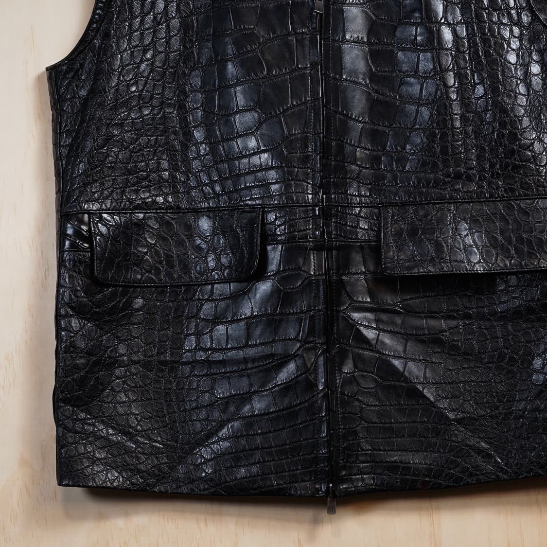 리얼 악어가죽 테일러드 베스트 상품이미지3