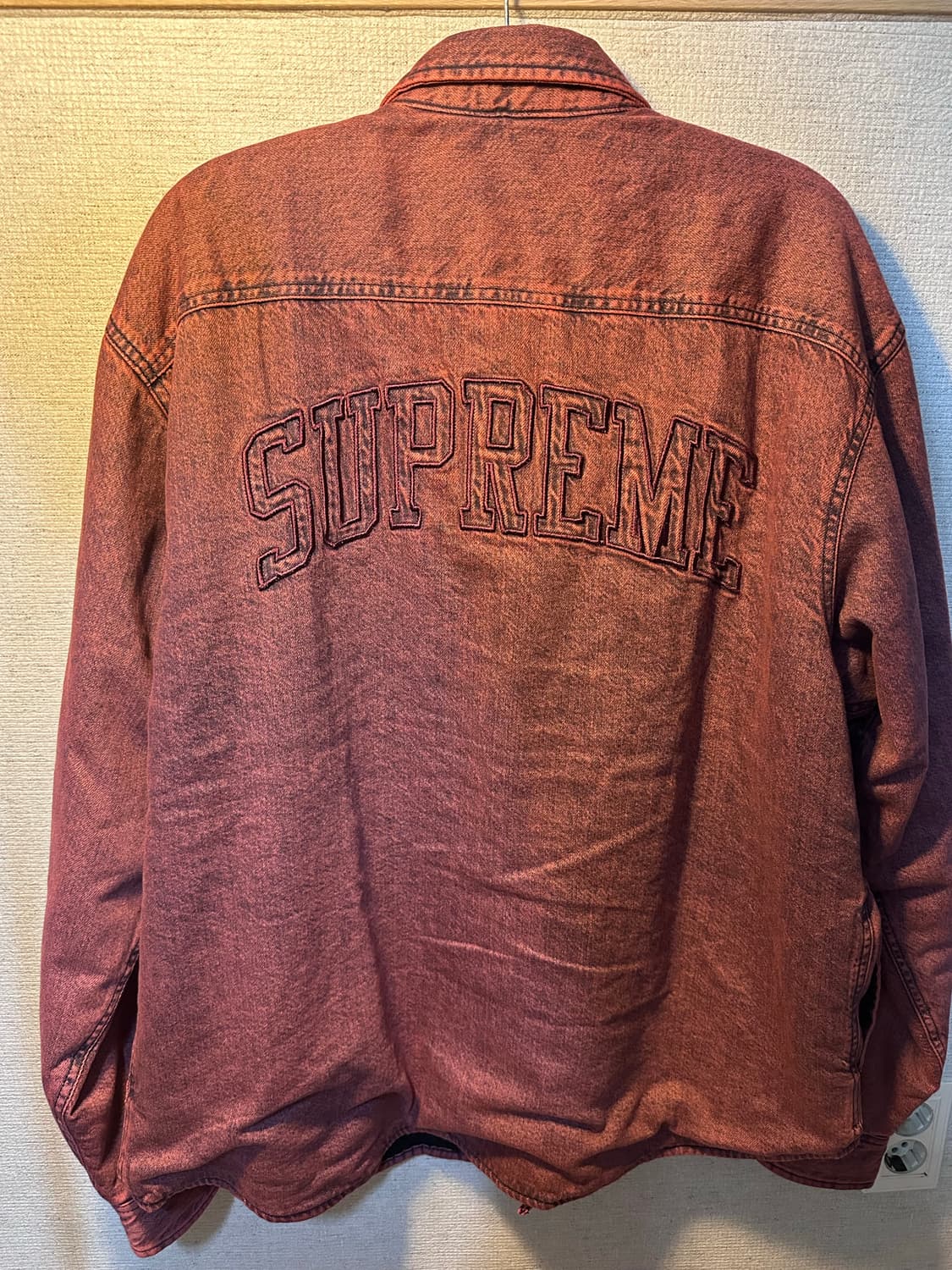 슈프림 셔링 워크셔츠 레드 상품이미지3