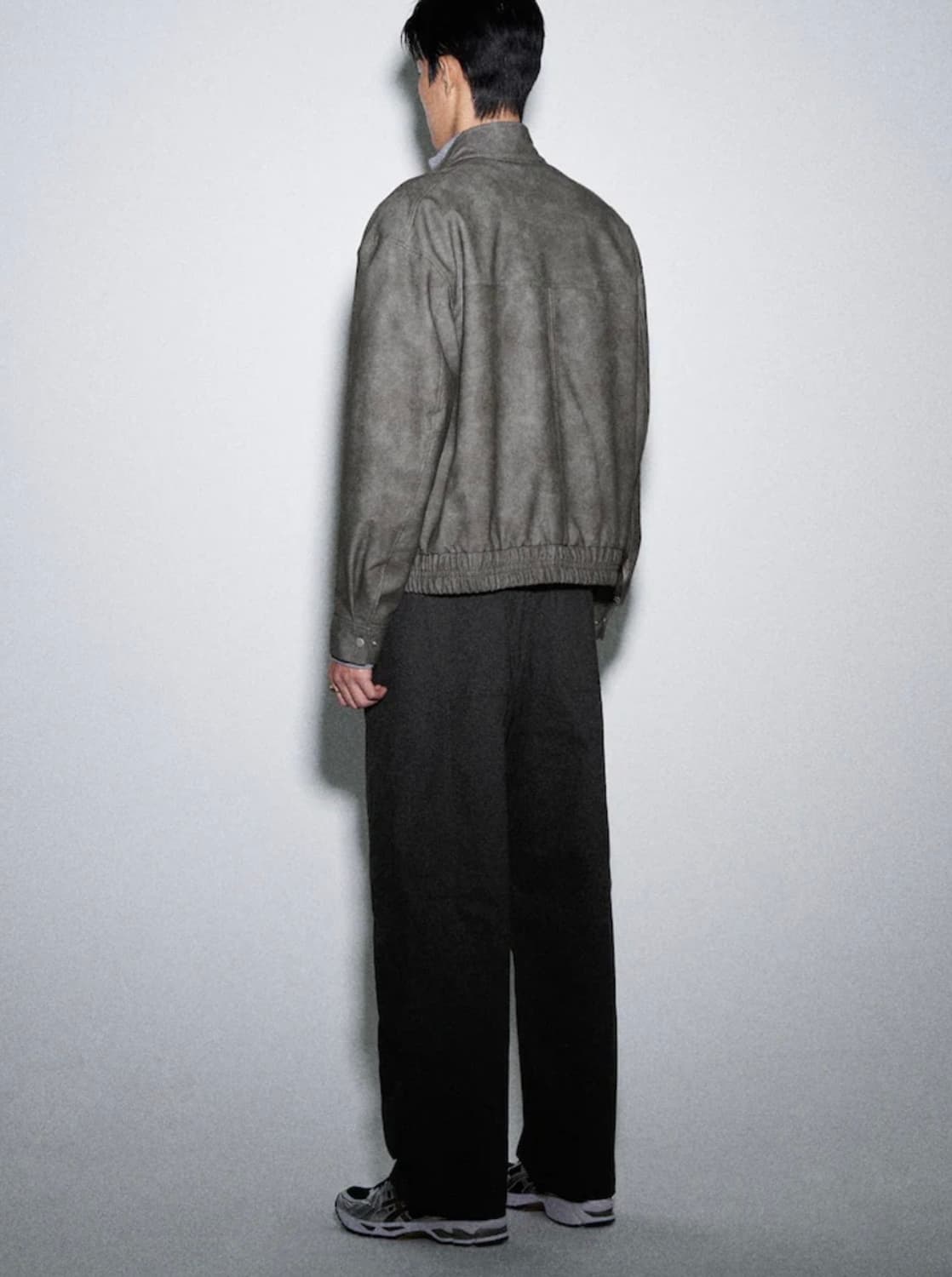 에잇세컨즈 레더 하이넥 자켓 L 상품이미지3