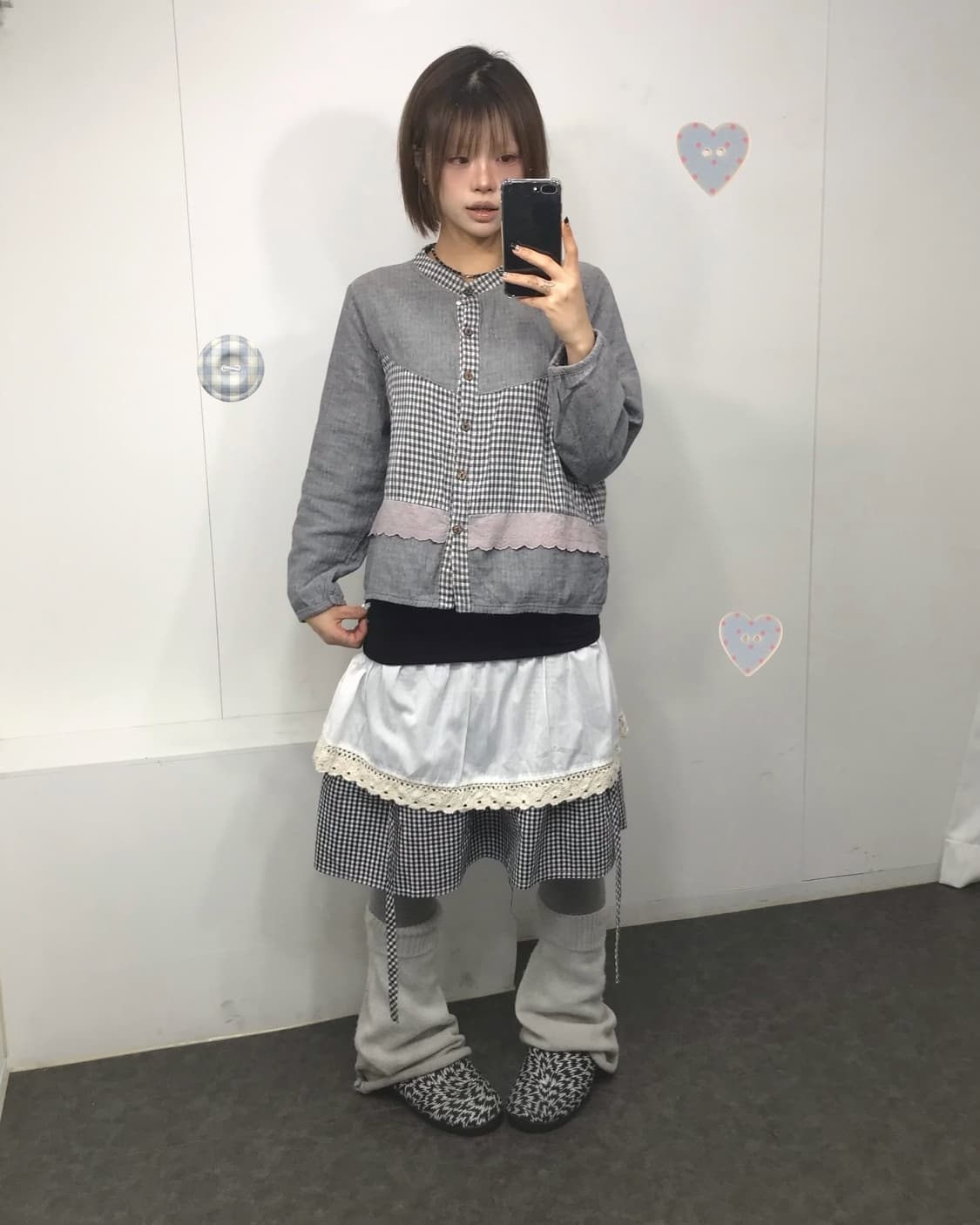 𖤐그레이 모리걸 코디 set𖤐  상품이미지1