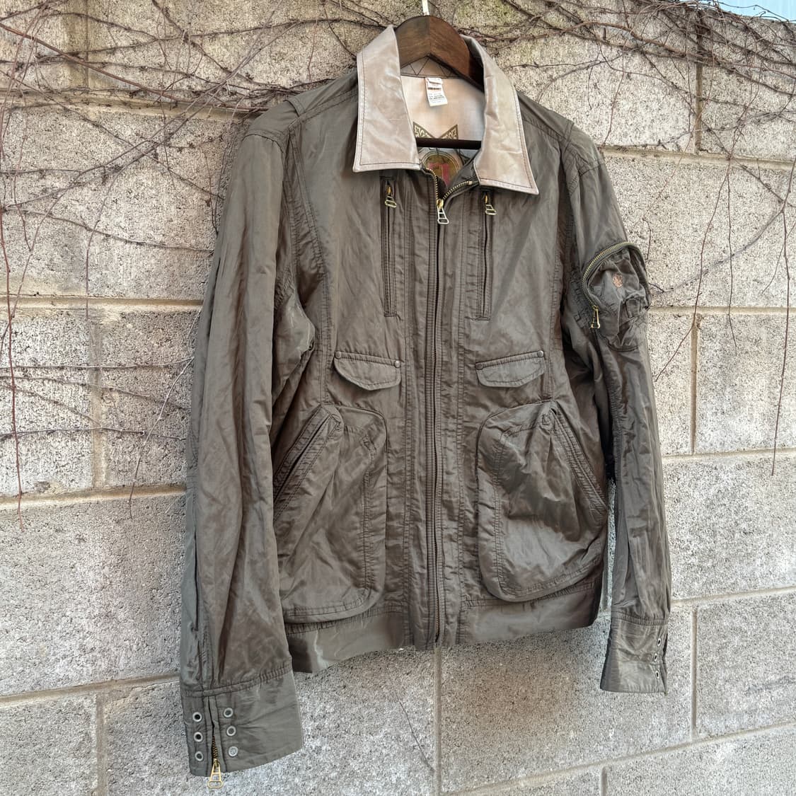 [M] 디젤 카키 나일론 메탈리카 자켓 상품이미지3