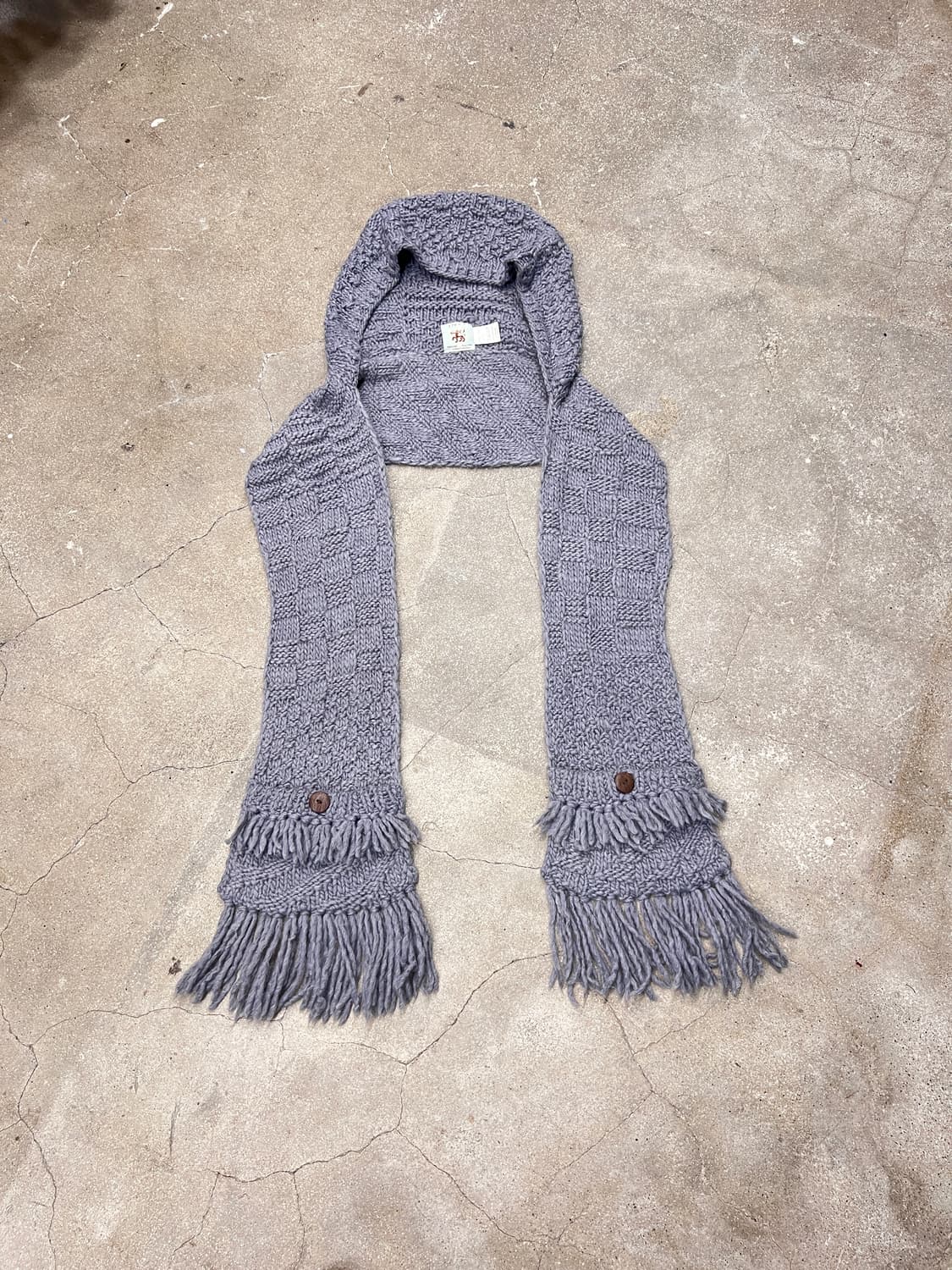 INTI 핸드메이드 울 니트 후디 스톨 상품이미지1