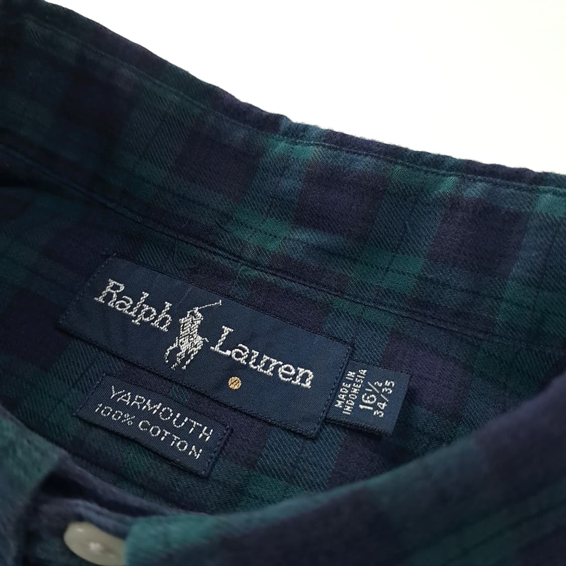 CK296 XL 폴로 90s 모던 블랙워치 타탄체크 버튼다운 셔츠 남방 상품이미지3