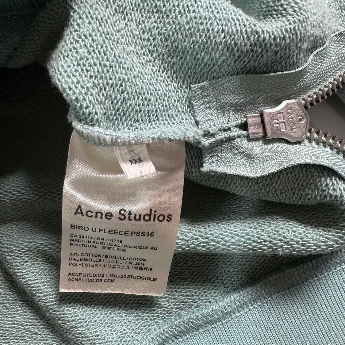 아크네 스튜디오 크롭 지퍼 디테일 맨투맨  상품이미지6