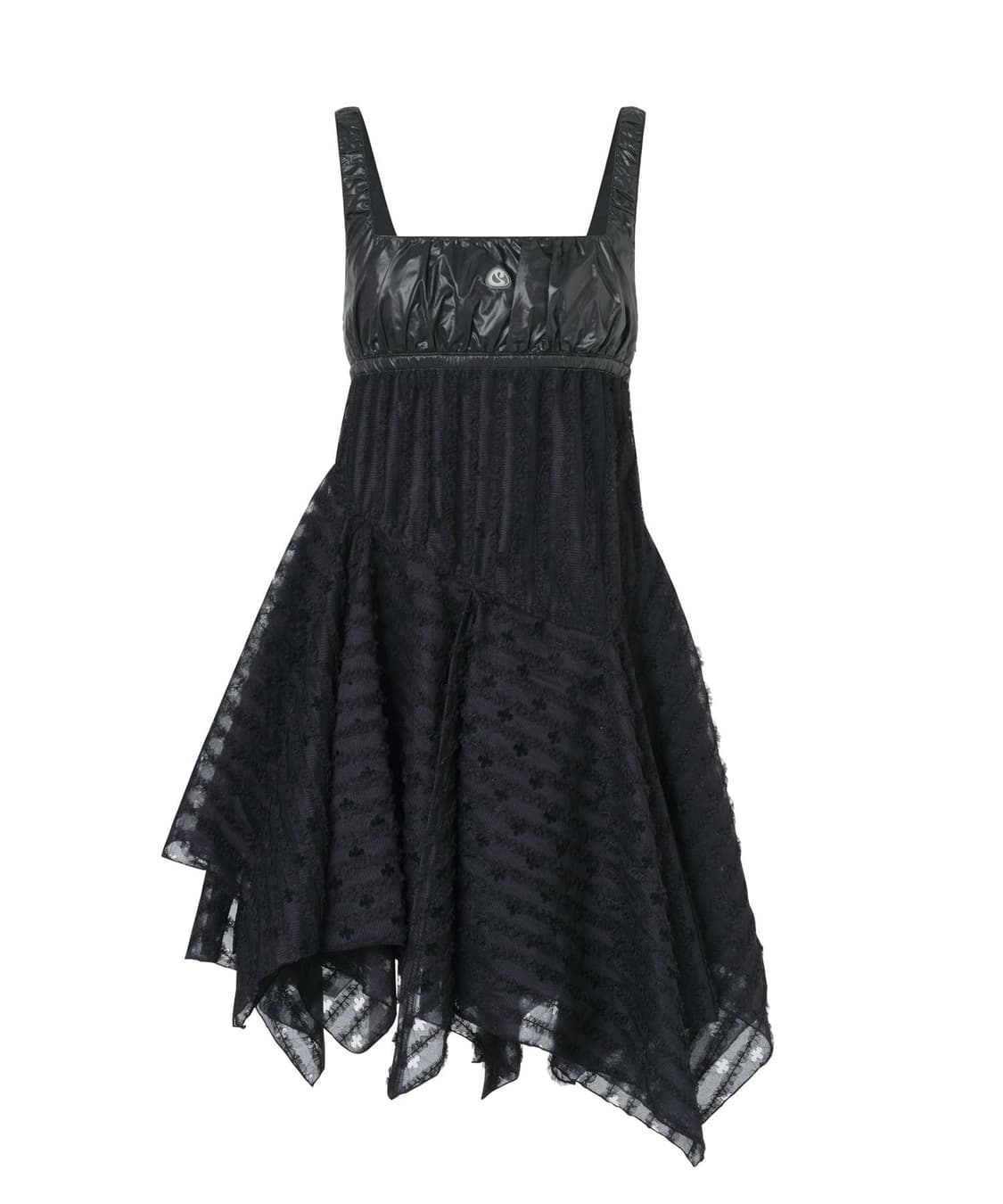 COYSEIO SQUARE NECK LACE DRESS BLACK 상품이미지1