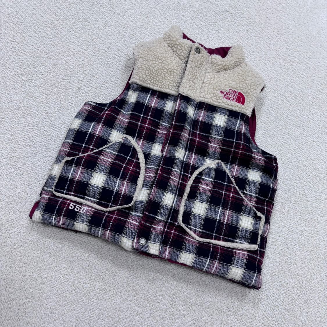 110 노스페이스 키즈 리버시블 조끼 0410E 상품이미지2