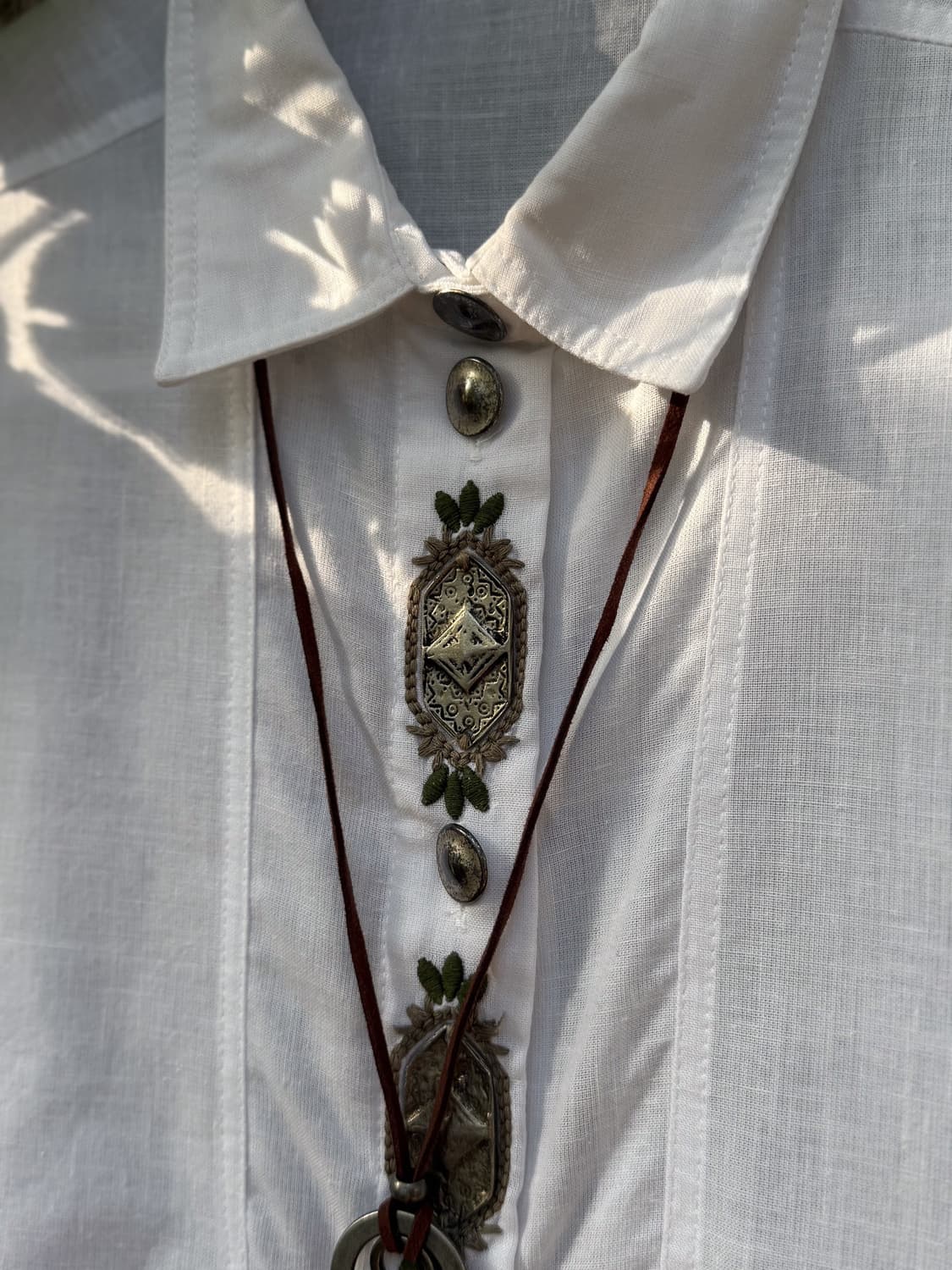 Antique Pendant Linen Shirt 0092 상품이미지3