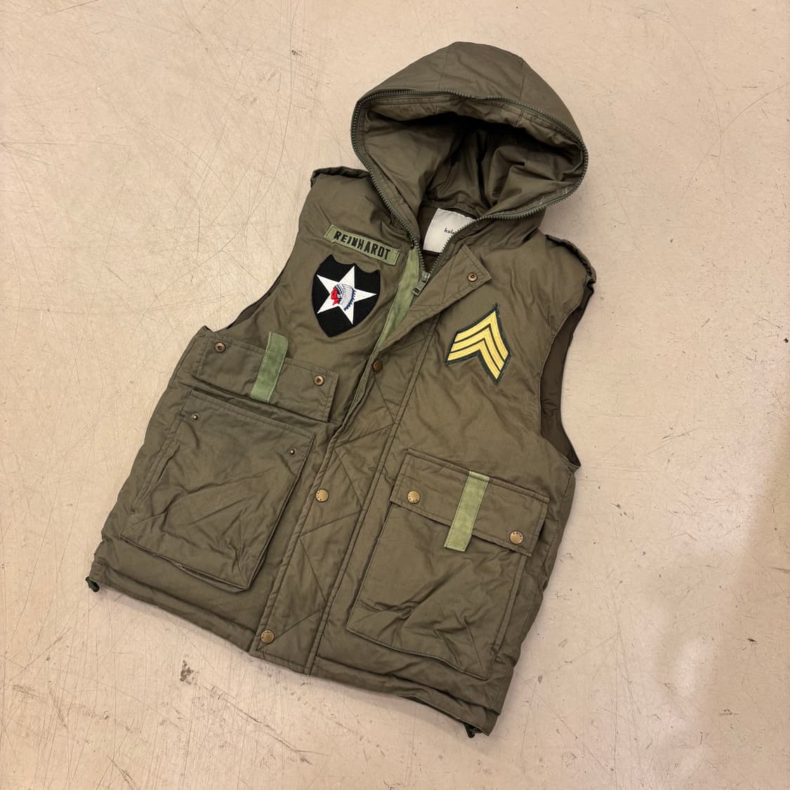 컬러비콘 패치워크 푸퍼 패딩 베스트 상품이미지1