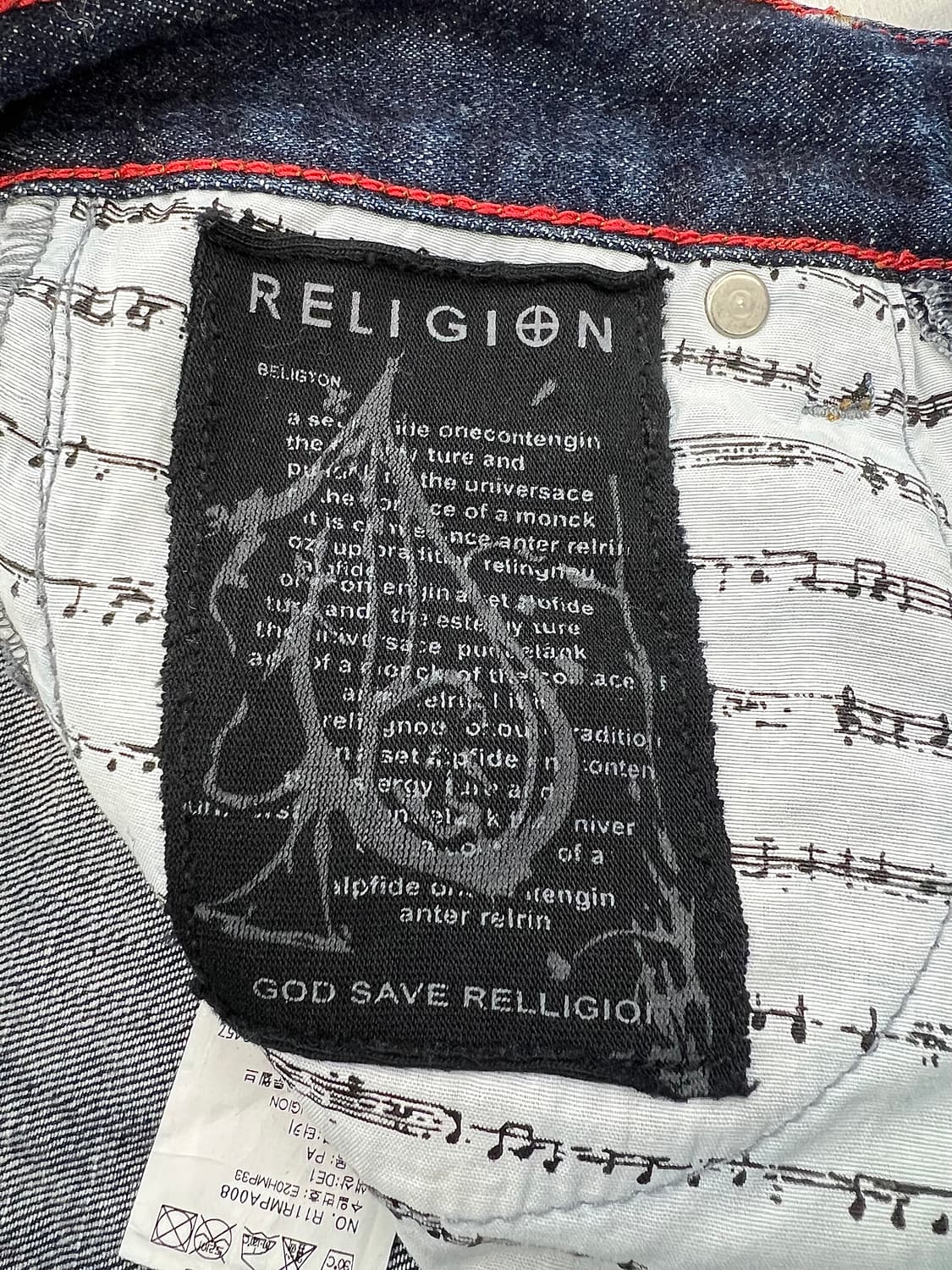 릴리전 브릿 레귤러 버튼 플라이 인디고 데님 팬츠 상품이미지7