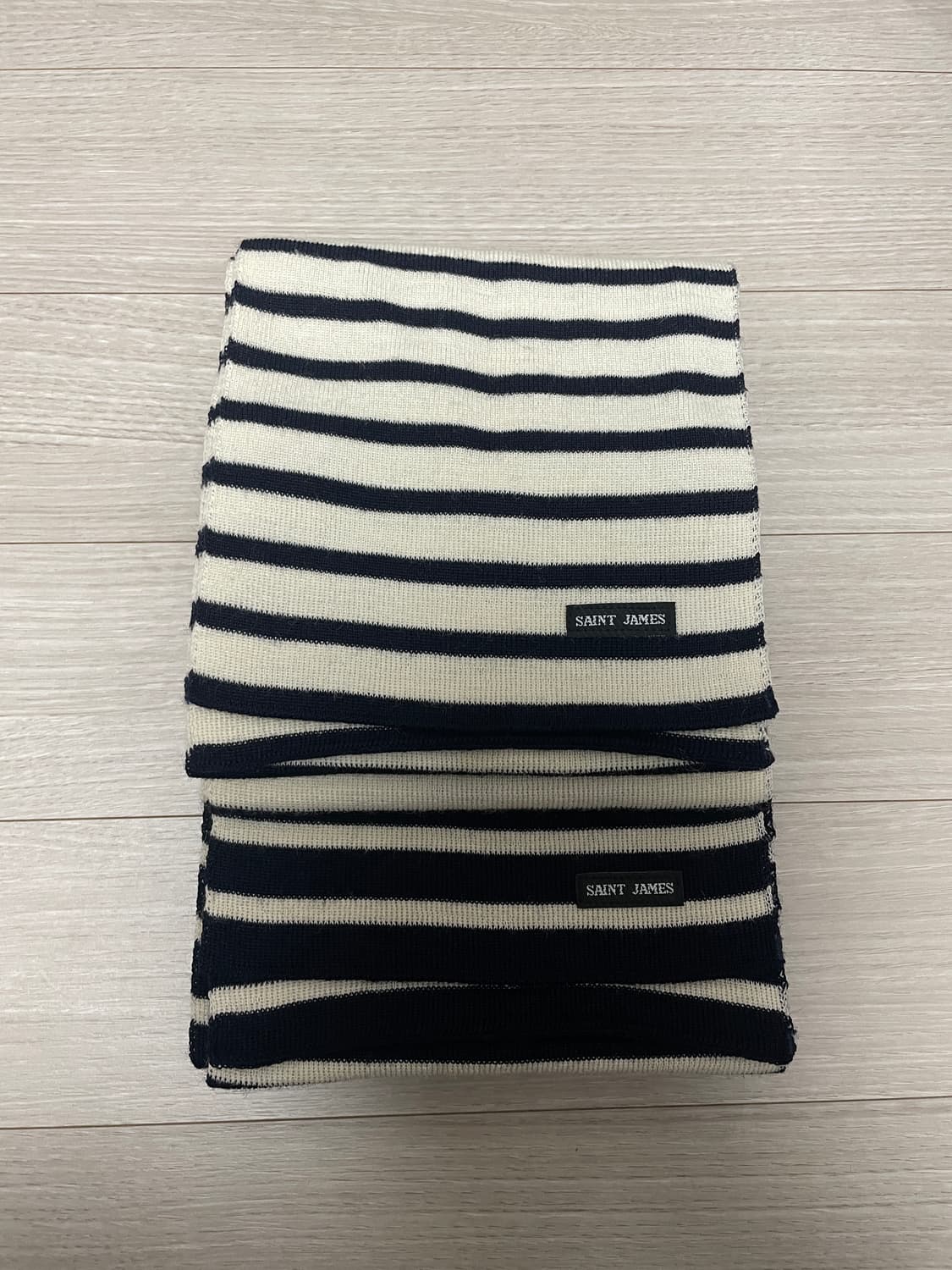 세인트제임스 머플러 화이트/네이비 상품이미지2