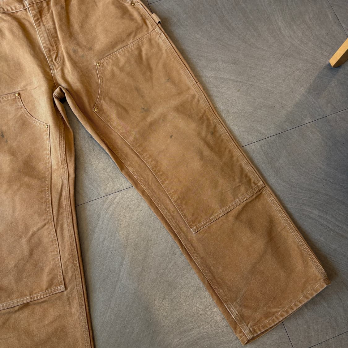 칼하트 정품 브라운 더블니 팬츠 바지 상품이미지4