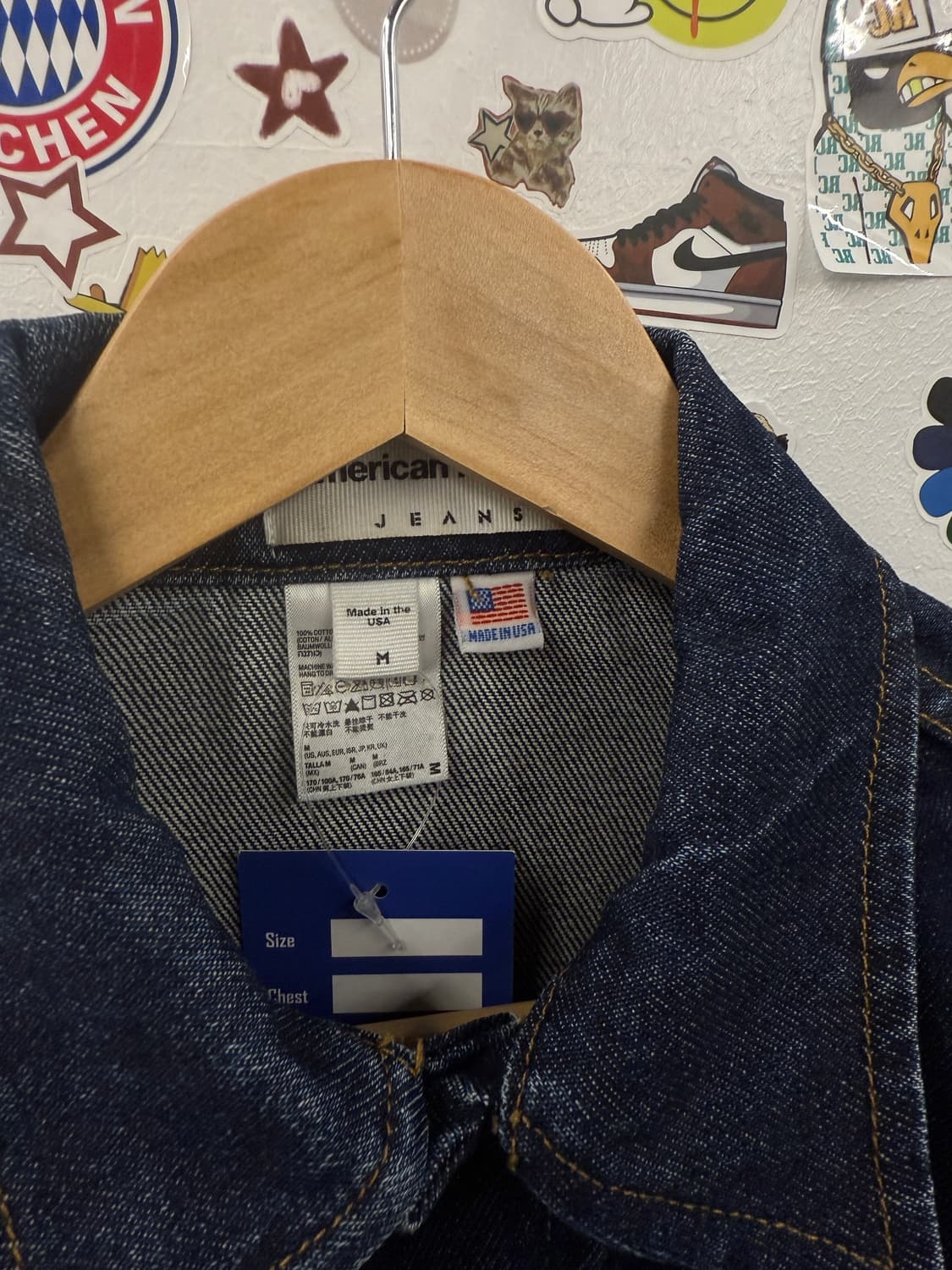 American Apparel 아메리칸 어패럴 USA 트러커 청자켓 M 상품이미지5