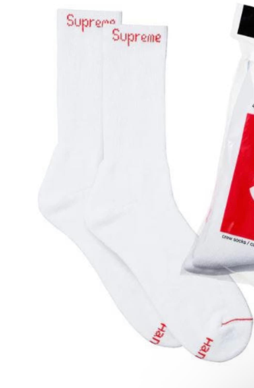 supreme 슈프림 헤인즈 크루 면 양말 1개 단품 상품이미지1