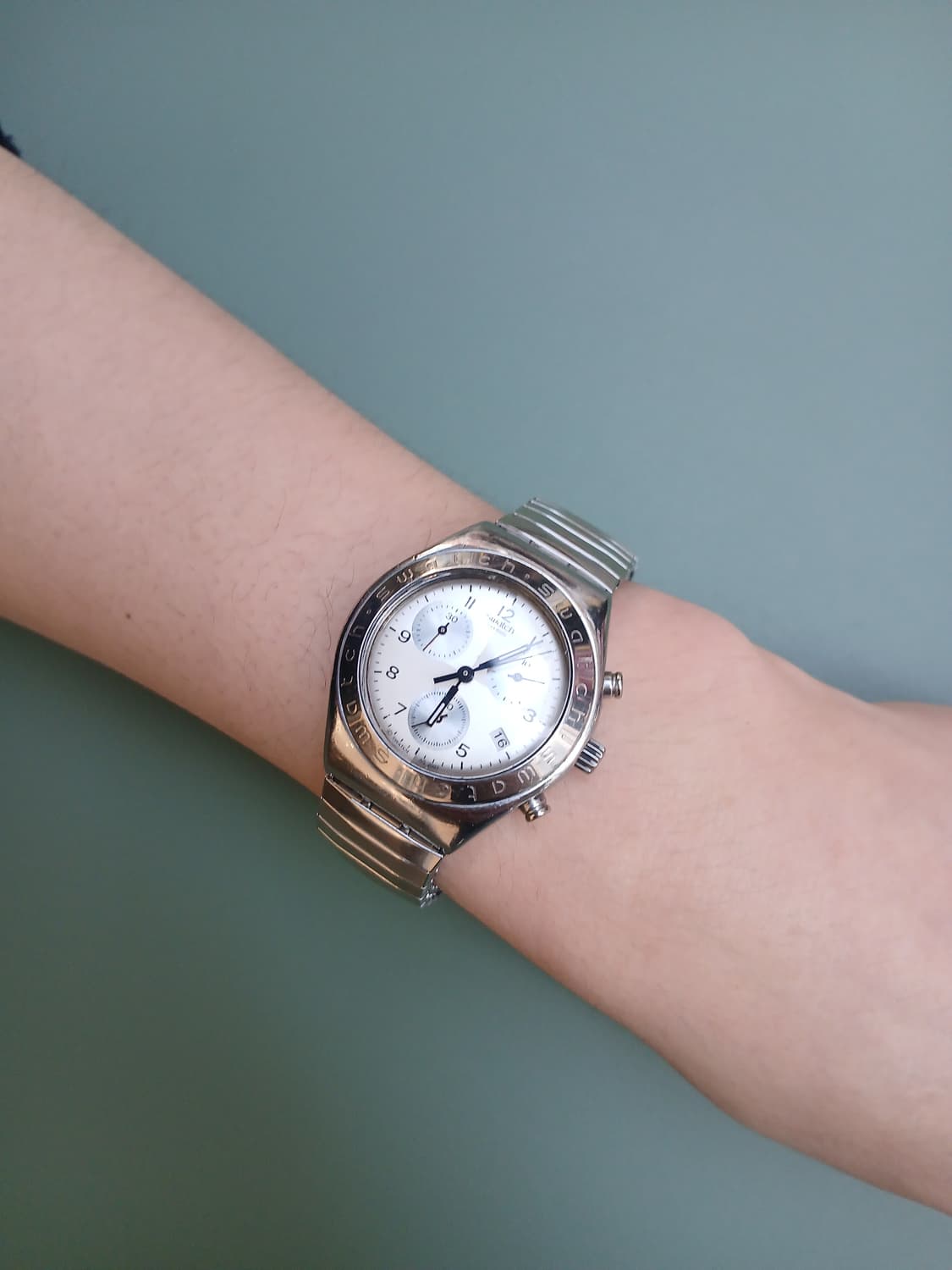 90s 빈티지 스와치 아이러니 크로노 쿼츠시계 상품이미지1