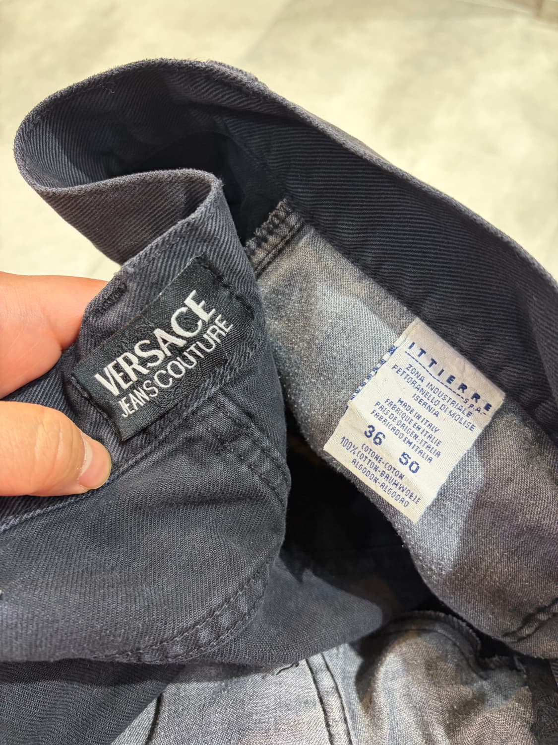 00s 베르사체 versace jeans couture 흑청 데님팬츠 상품이미지10