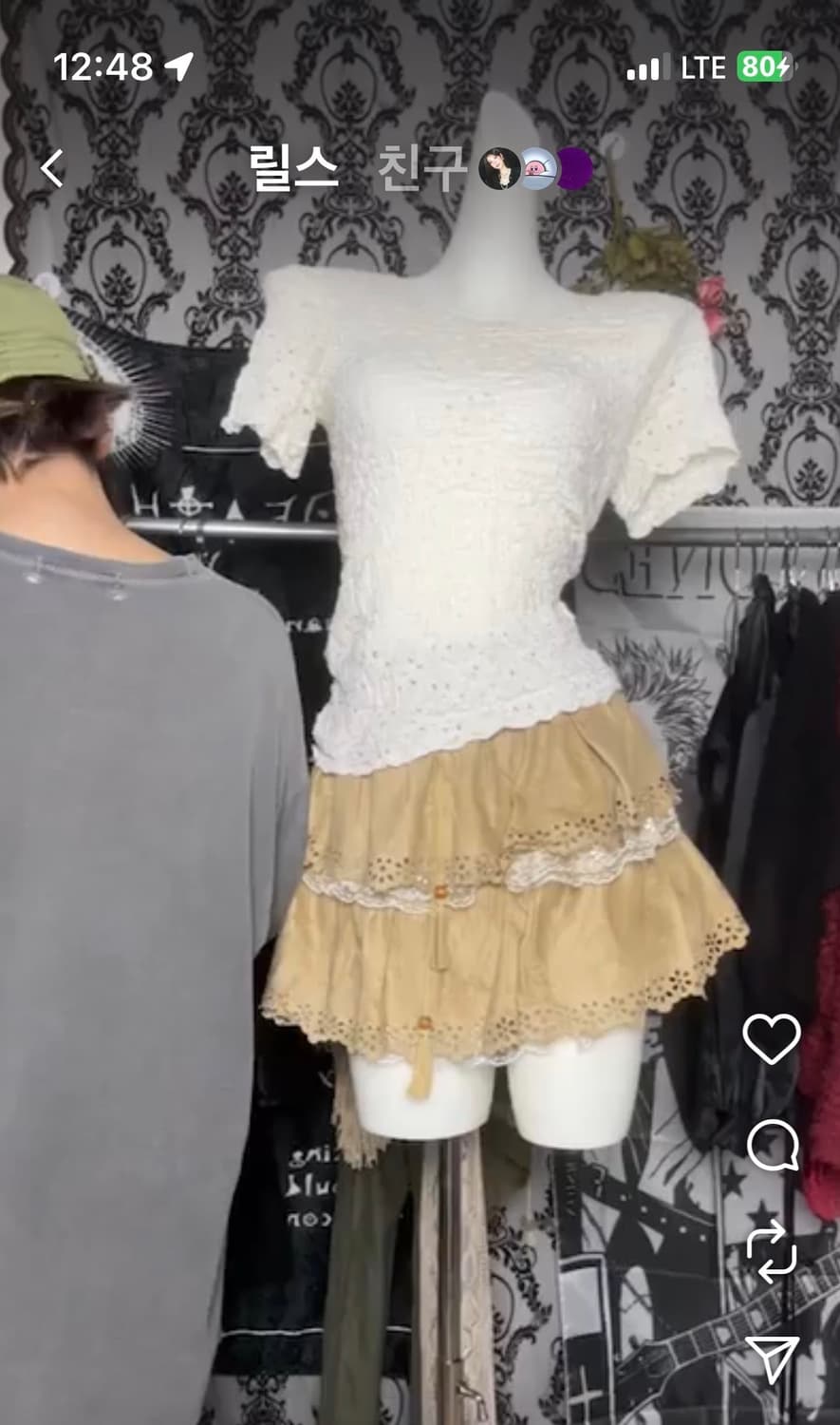 일브colza 캉캉 큐롯 스커트 라떼갸루 그런지페어리 리즈리사 빈티지 상품이미지1