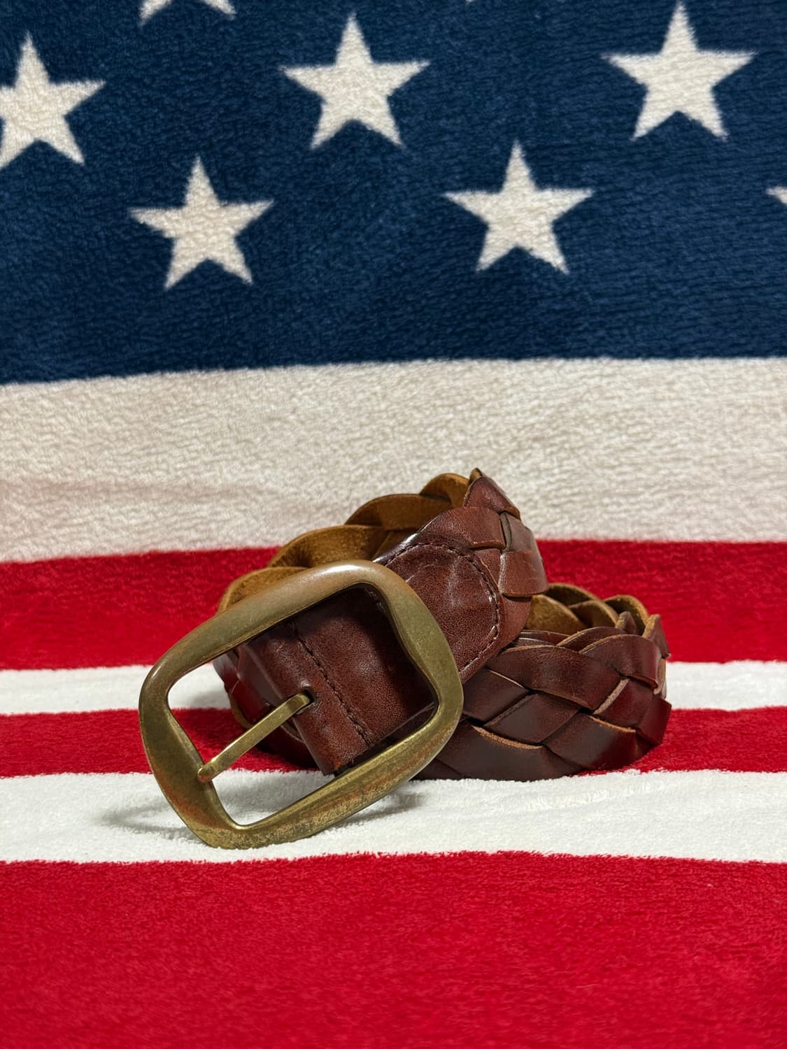 빈티지 브라운 위빙 레더벨트 Vintage Leather belt 상품이미지10