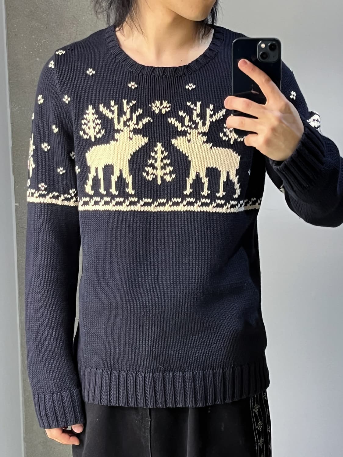 폴로 랄프로렌 노르딕 스노우 플레이크 디어 니트 상품이미지2