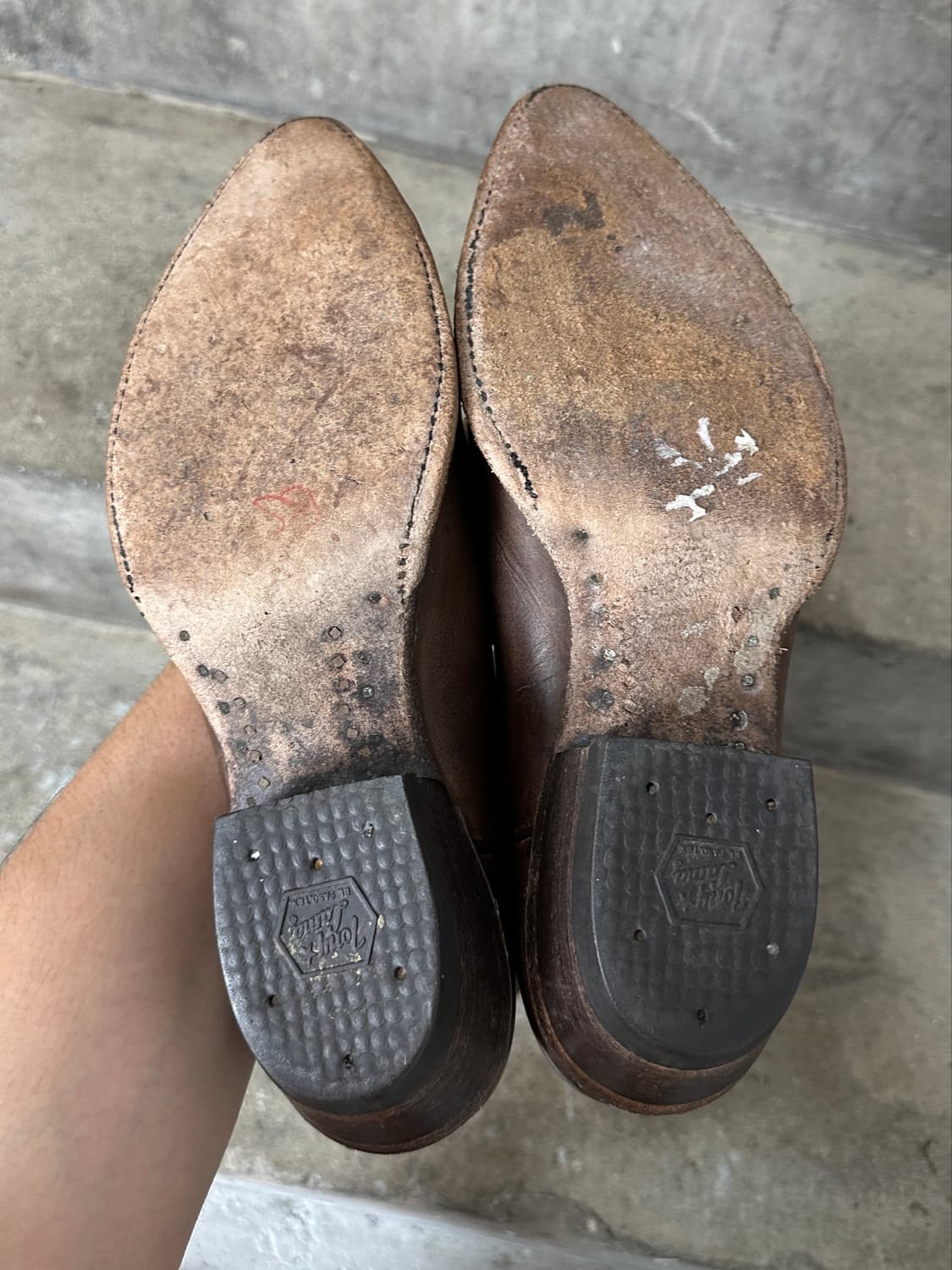 00's 토니라마 카우보이 웨스턴 부츠 오일탠드 레더 상품이미지9