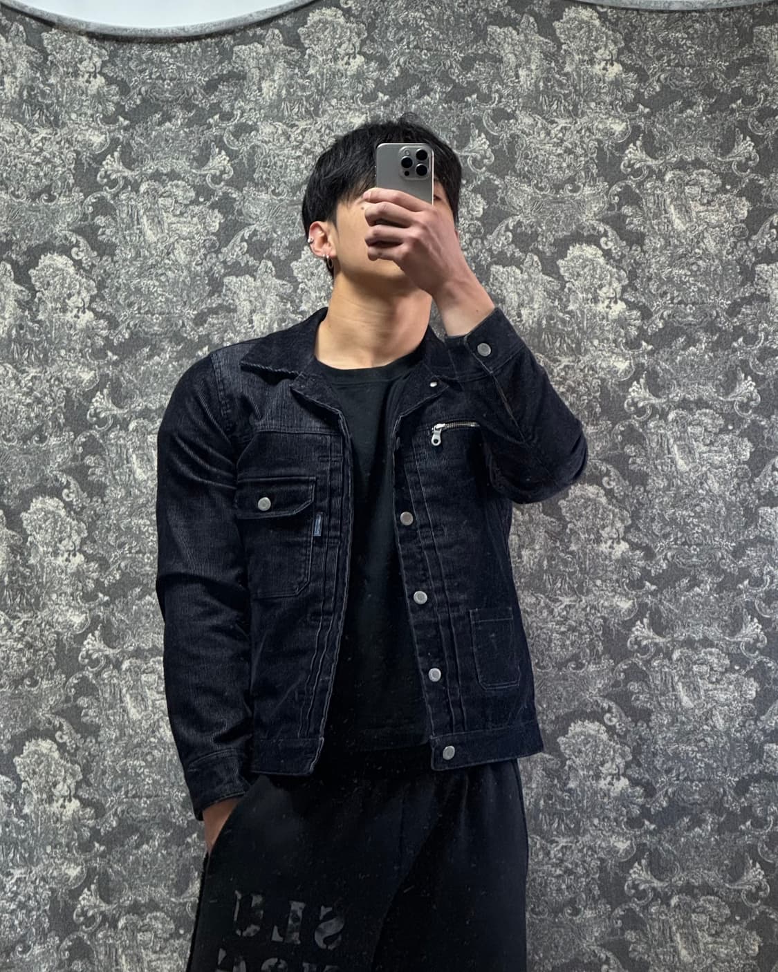 riful minimal garments / 스트라이프 데님 자켓 상품이미지1