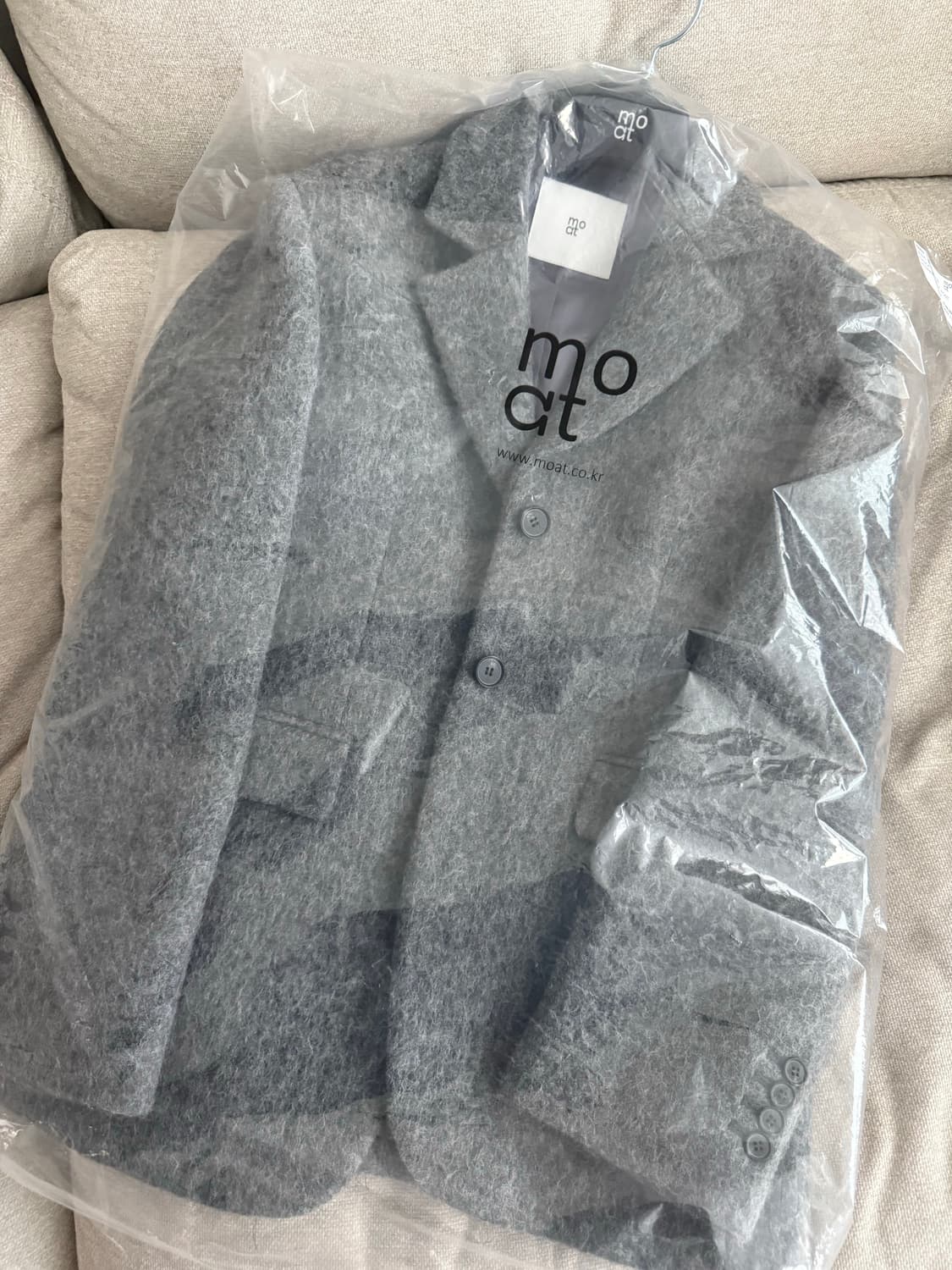 모우트 알파카 싱글 하프 자켓 애쉬그레이 새상품 moat 새상품 상품이미지6