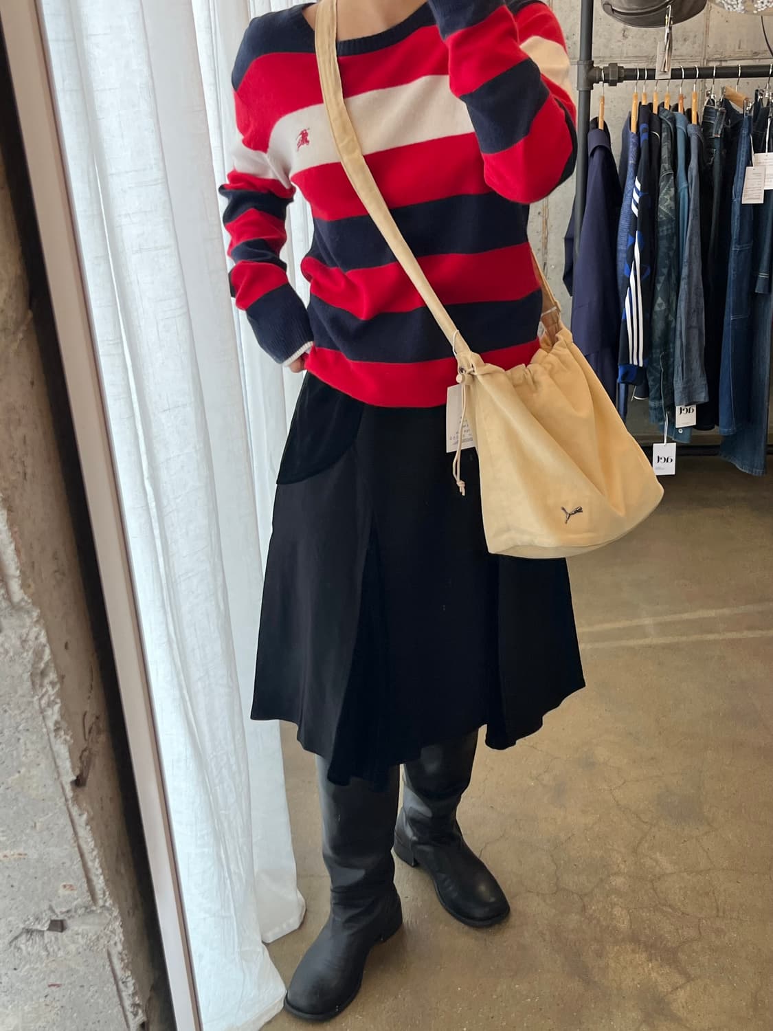 버버리 레드 로고 스트라이프 롱슬리브 니트 상품이미지9