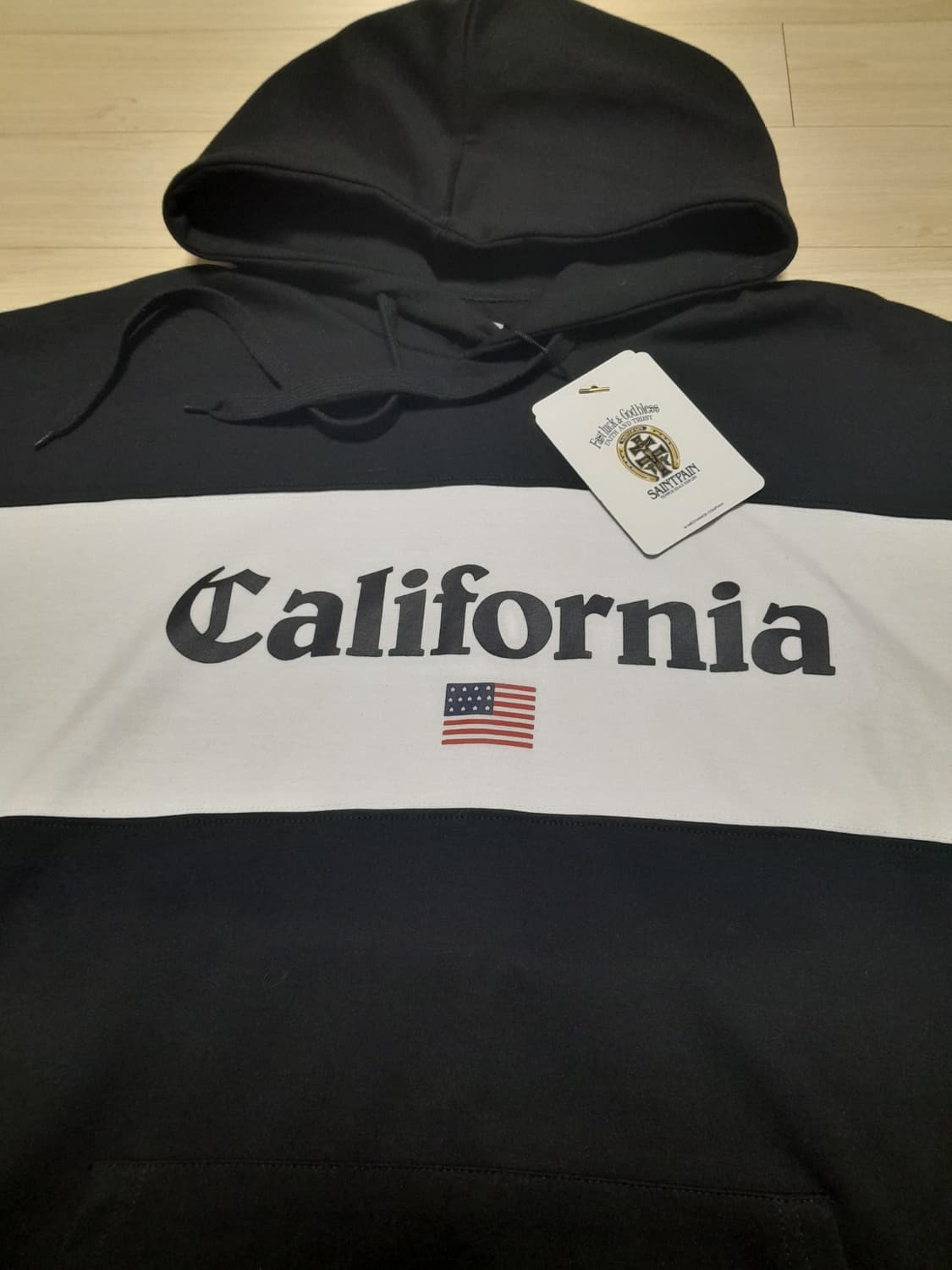 💥(새상품) 세인트페인 후드 블랙 (XL)  
 상품이미지3