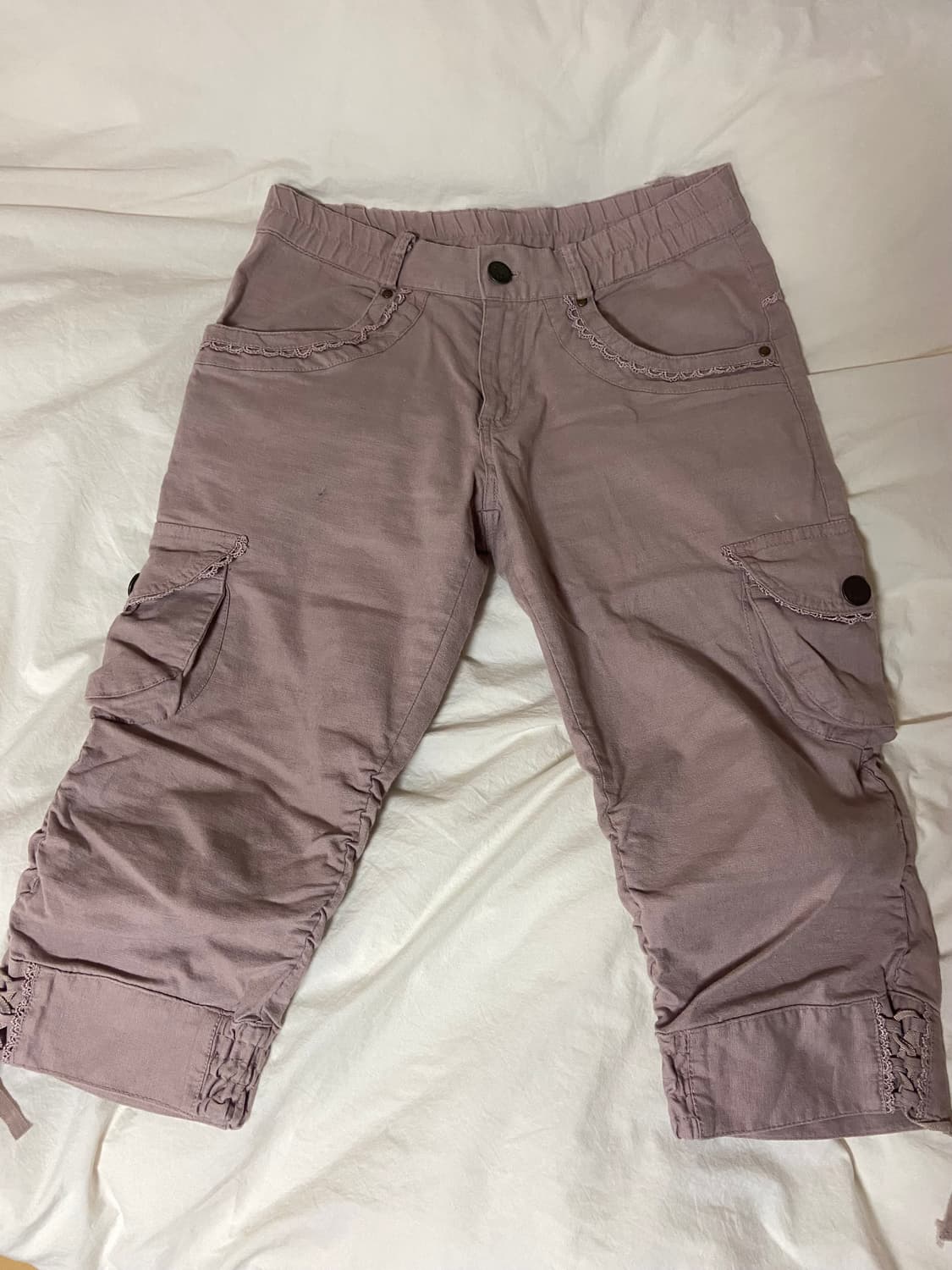 엑시즈팜 레이스 7부 카프리팬츠 상품이미지1