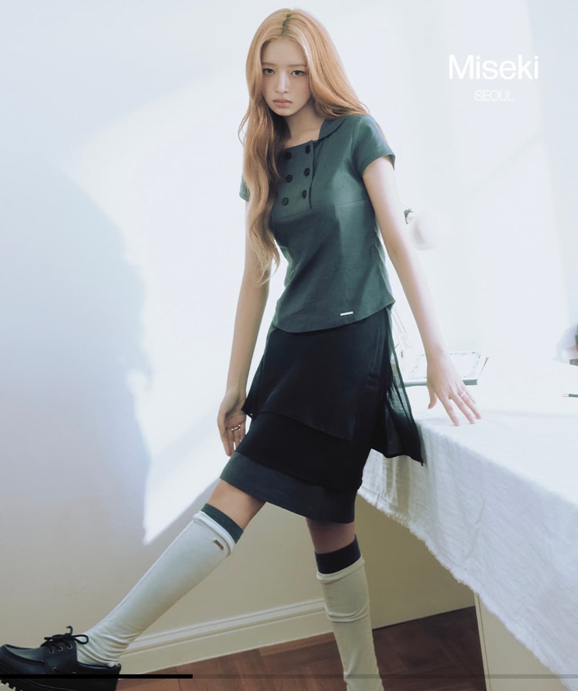 미세키서울 Double button shirts top 상품이미지4