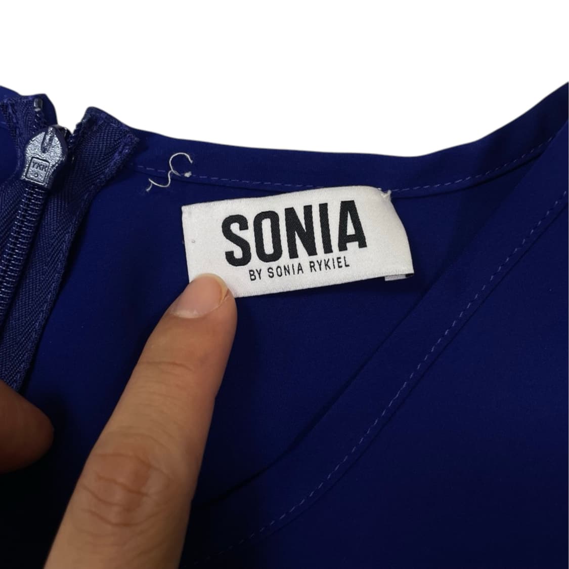 소니아리키엘 Sonia Rykiel 블루 레이어드 반팔 원피스 40 상품이미지3