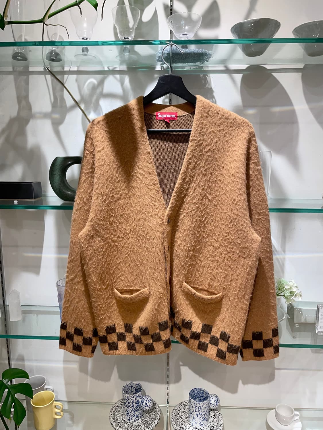 슈프림 brushed checkerboard cardigan 상품이미지1