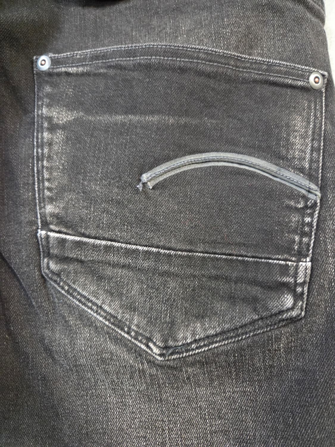 G-Star 블랙 데님 청바지(W33/L32)스판 상품이미지6