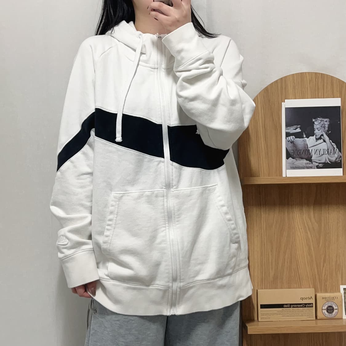 [정품] 나이키 화이트 빅스우시 후드집업 [ XL ] 상품이미지2