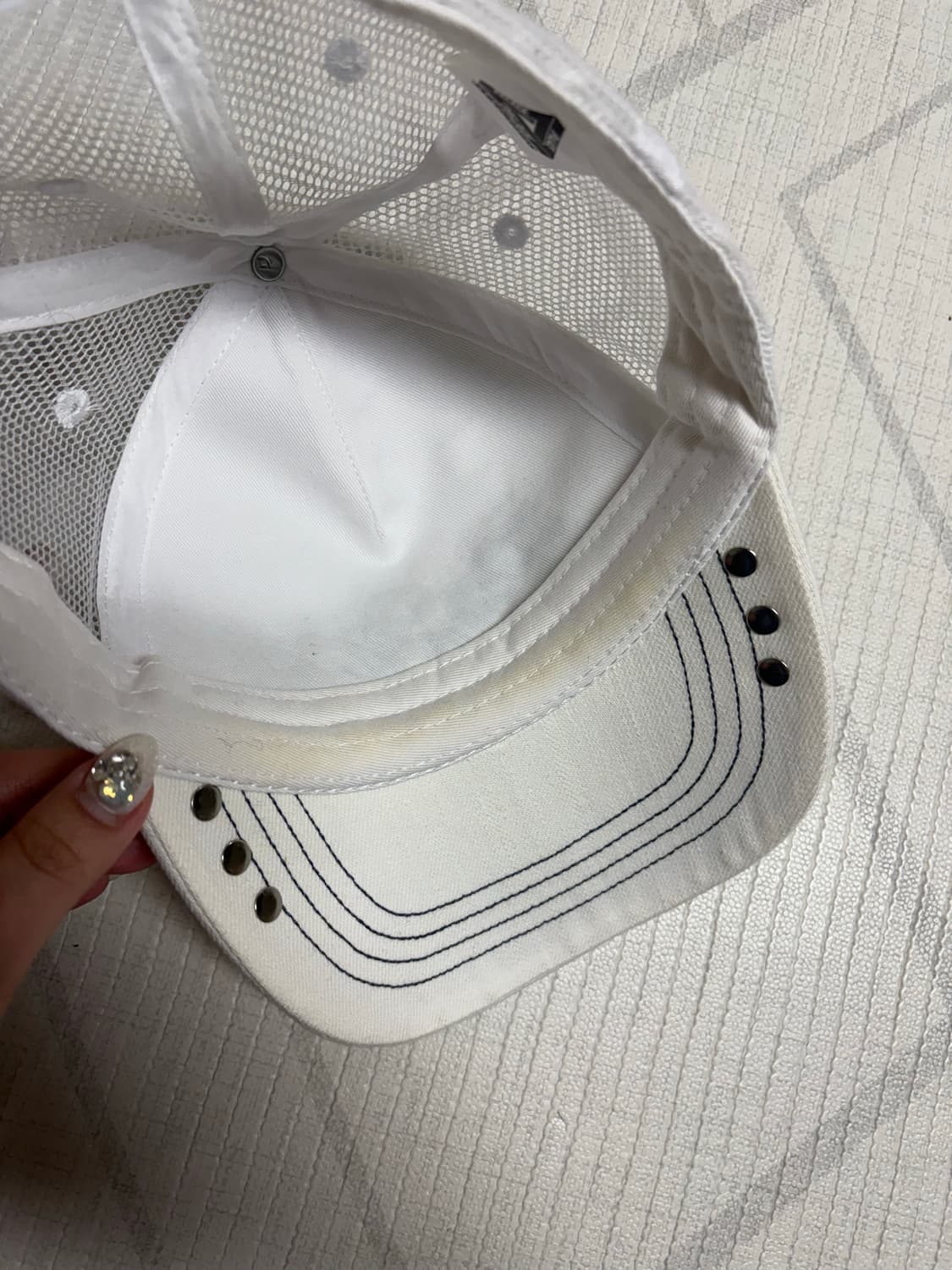 팔라스 볼캡 모자 화이트 상품이미지2