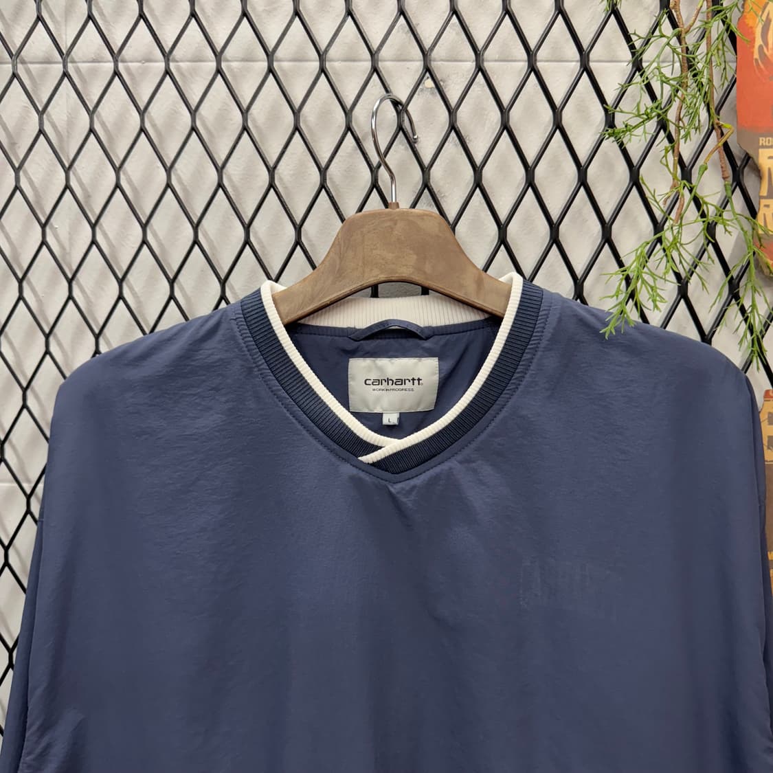 칼하트 윕 웜업 스트라이프 시보리 포인트 루즈핏 네이비 상품이미지3
