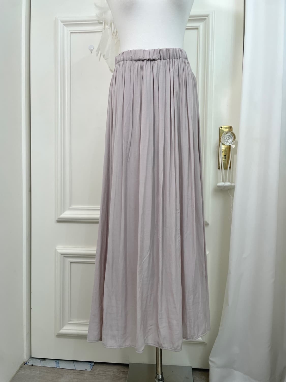 sheer lavender shirring banding long ski 상품이미지5