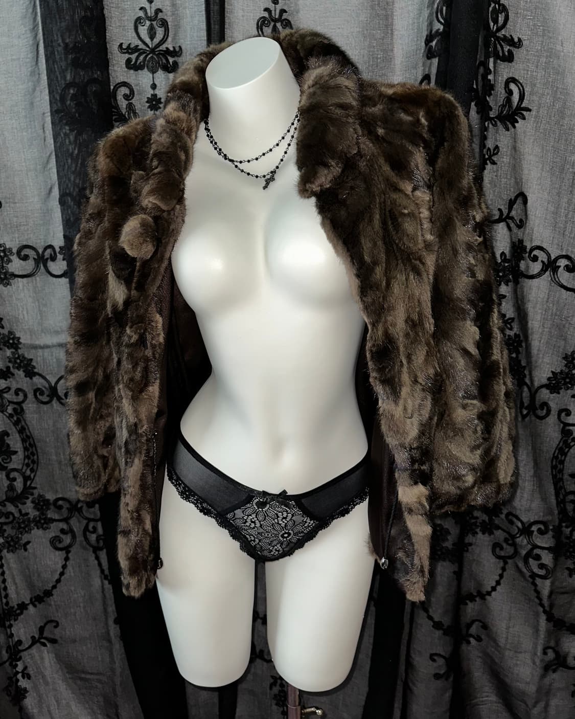 Deep Brown Mink Fur Jacket 상품이미지2