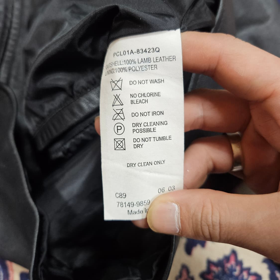 리바이스(Levis) 00's 램스킨 양가죽 빈티지 라이더자켓 상품이미지7