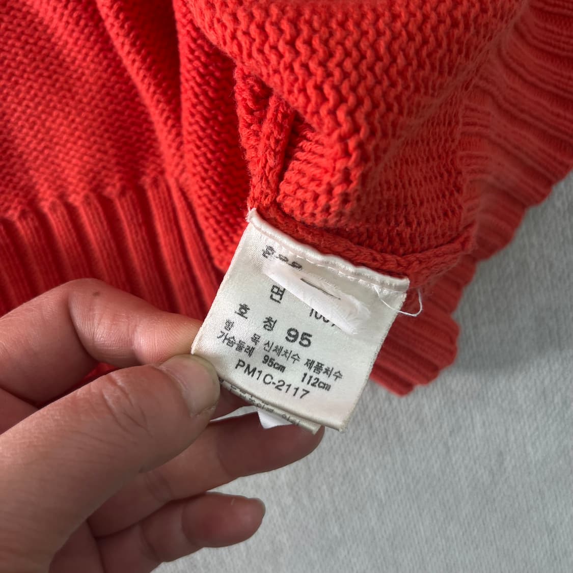 100 폴로랄프로렌 90s 신한인터네셔널 주황 가디건 상품이미지4