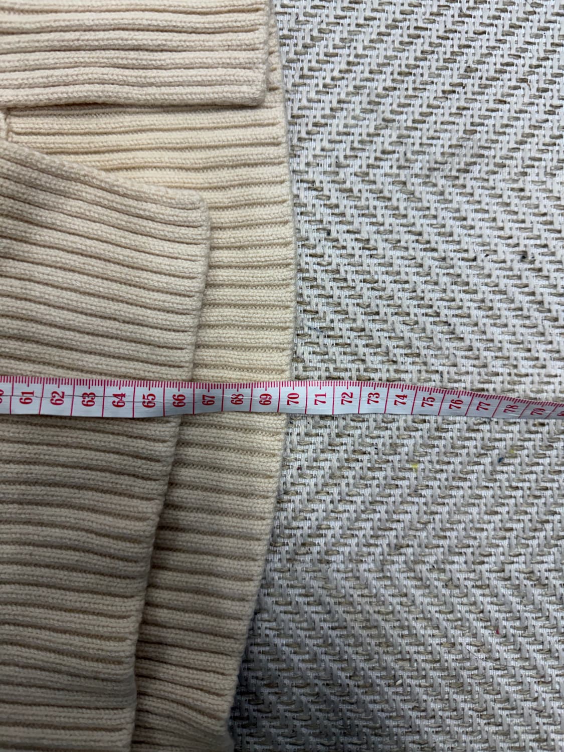 정품) VINCE 빈스 아이보리 골지 니트 탑 S 상품이미지9