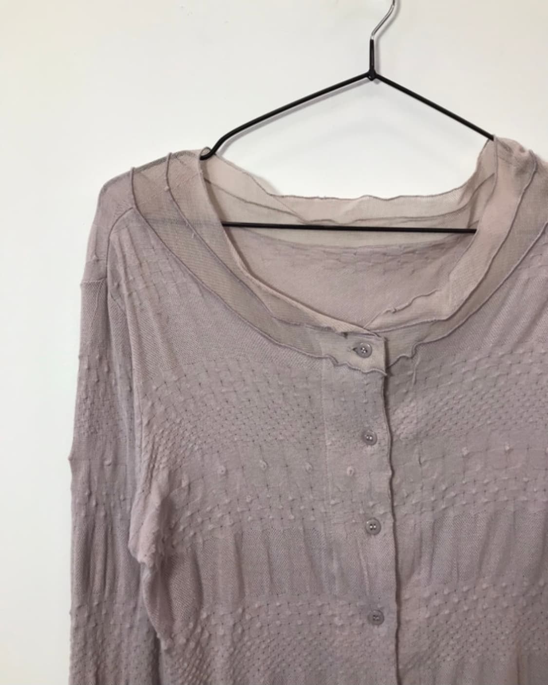 Jpn Pastel Lavender Ruffle Lace Cardigan 상품이미지3