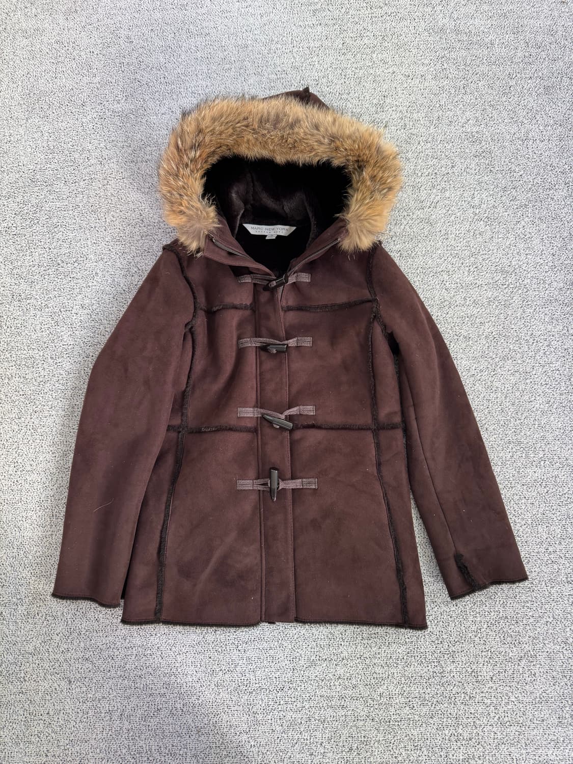 슬림핏 브라운 무스탕 상품이미지4