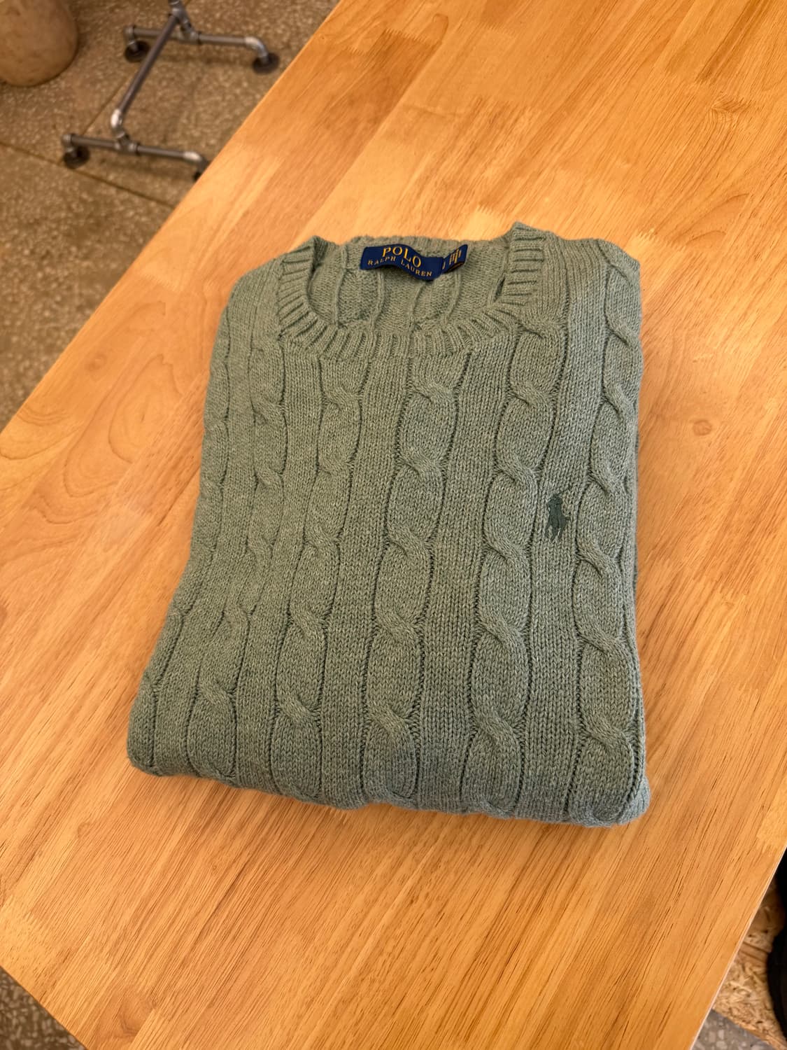 폴로 랄프로렌 코튼 케이블니트 그린 L 상품이미지1