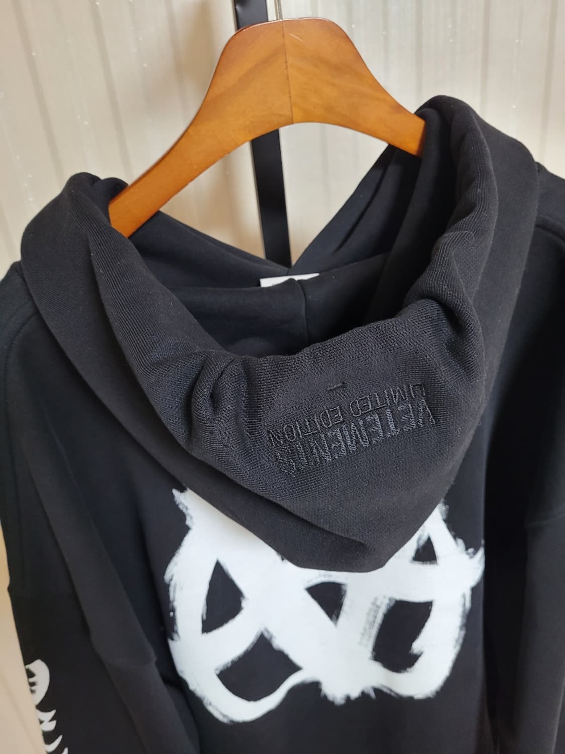 베트멍 블랙 아나키 레터링 오버핏 후드티셔츠 S 상품이미지6