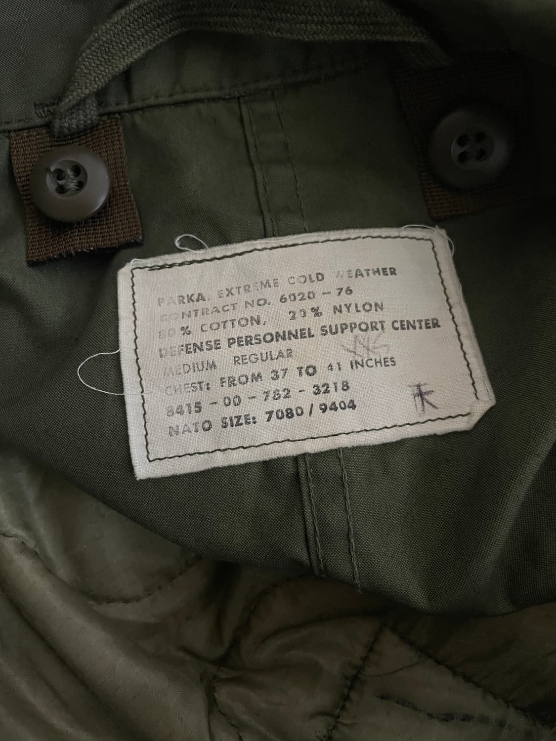 70's 후반 피쉬테일 개파카 상품이미지9