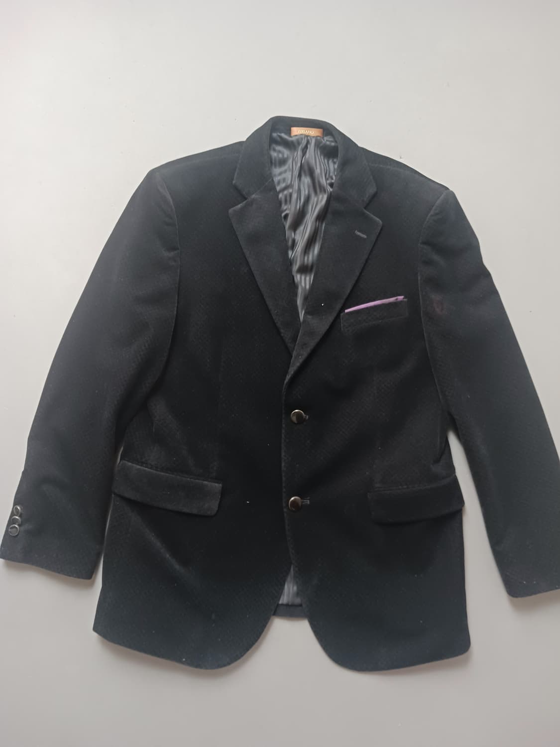 [L] 지지아노 옴므 체크 벨벳 블레이저 자켓 상품이미지1