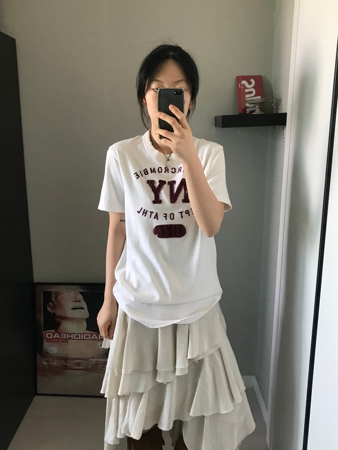 아베크롬비 중앙 자수로고 반팔티 상품이미지2