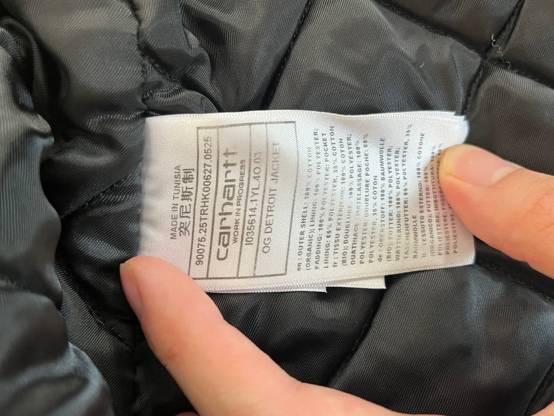 칼하트 윕 OG 디트로이트 자켓 토바코 블랙 스톤 캔버스 상품이미지3