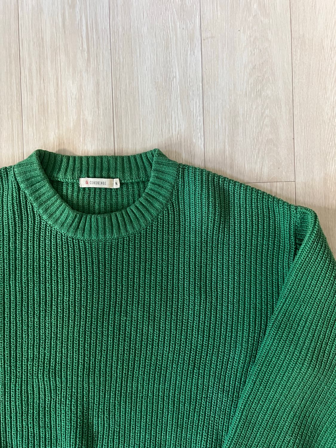 꼬모니노즈 그린 니트 상품이미지3