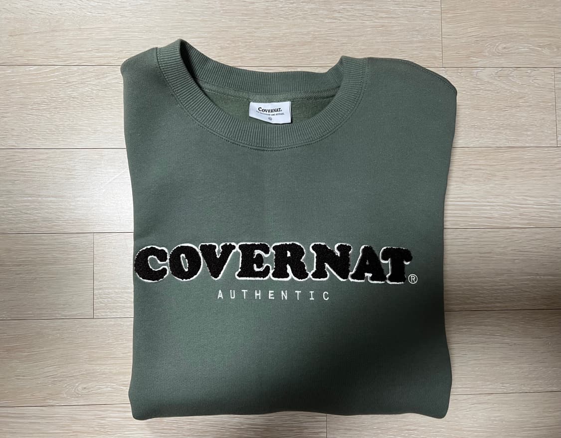 [새상품] XL) 커버낫 부클 쿠퍼 로고 기모 맨투맨 상품이미지6